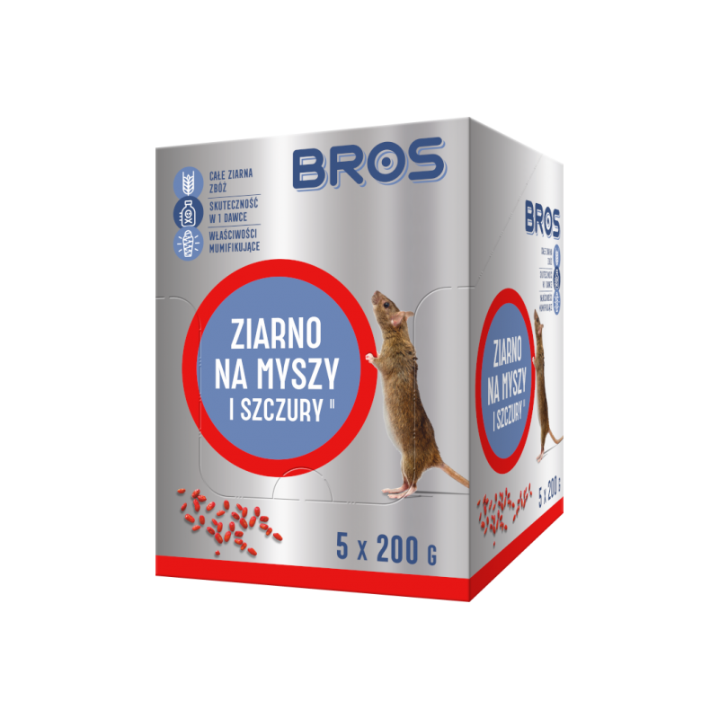 Ziarno na Myszy i Szczury 5x Doypack 200g BROS