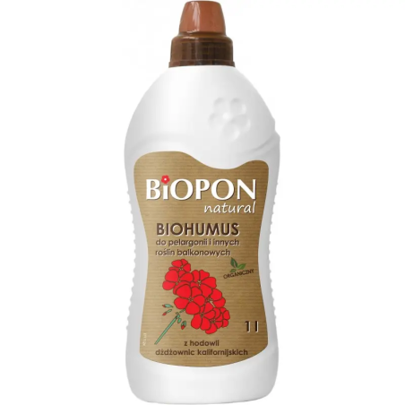 Biohumus do Pelargonii i Innych Roślin Balkonowych 1L BIOPON