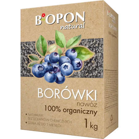 Nawóz 100% Organiczny do Borówek 1kg BIOPON