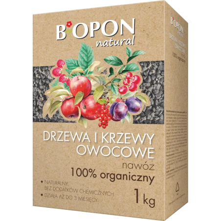 Nawóz 100% Organiczny do Drzew i Krzewów Owocowych 1kg BIOPON