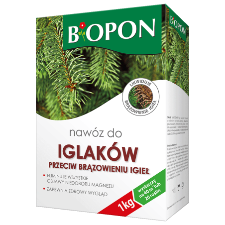 Nawóz do Iglaków Przeciw Brązowieniu Igieł 1kg BIOPON
