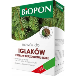 Nawóz do Iglaków Przeciw Brązowieniu Igieł 3kg BIOPON