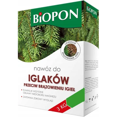 Nawóz do Iglaków Przeciw Brązowieniu Igieł 3kg BIOPON