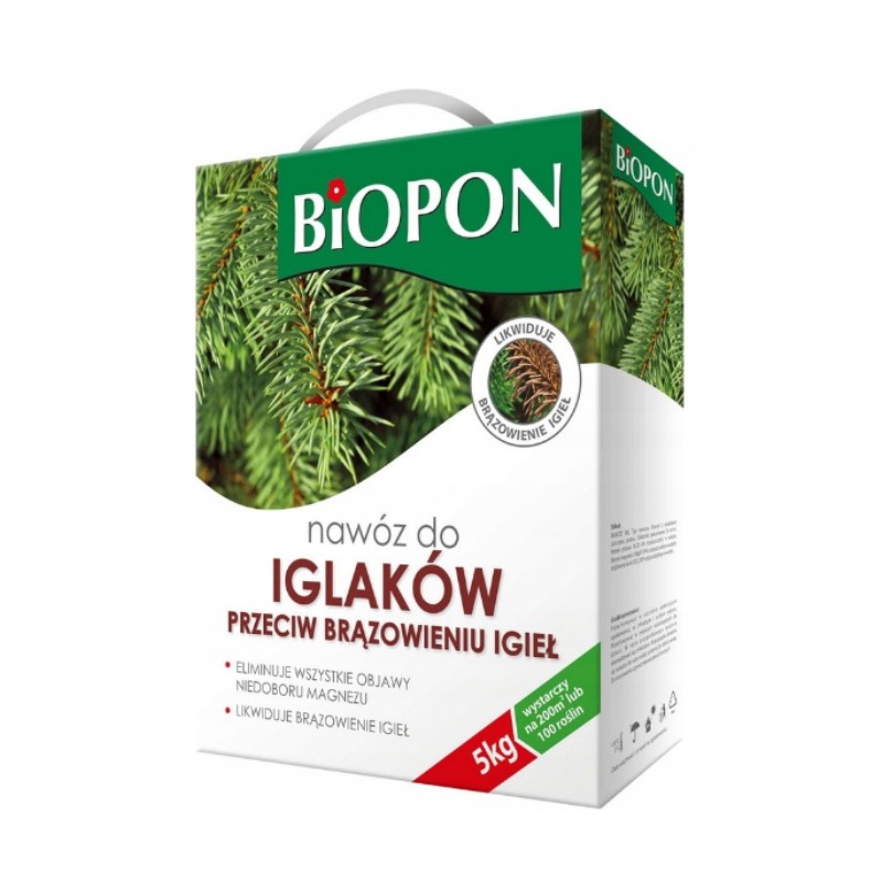 Nawóz do Iglaków Przeciw Brązowieniu Igieł 5kg BIOPON