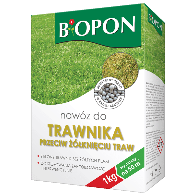 Nawóz do Trawnika Przeciw Żółknięciu 1kg BIOPON