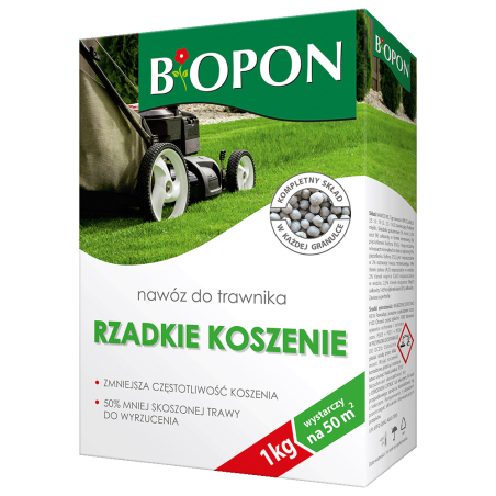 Nawóz do Trawnika Rzadkie Koszenie 1kg BIOPON