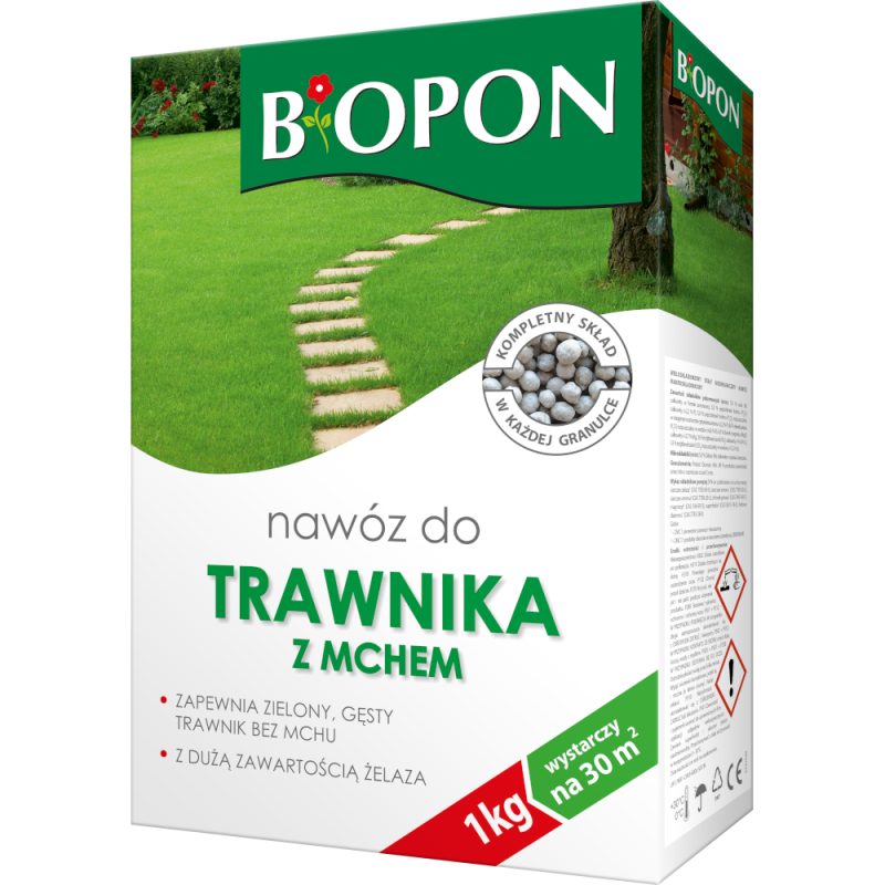Nawóz do Trawnika z Mchem 1kg BIOPON