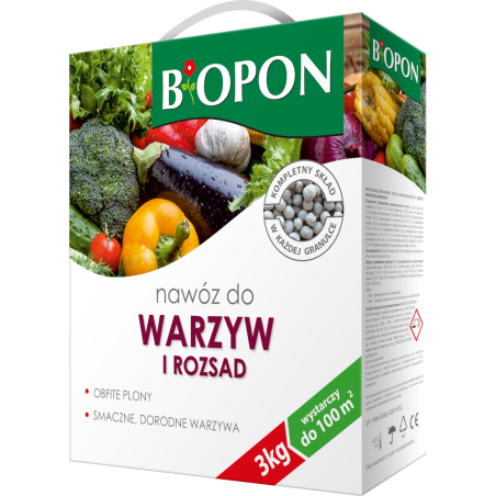 Nawóz do Warzyw i Rozsad 3kg BIOPON