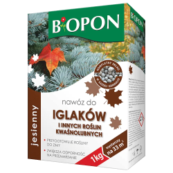 Nawóz Jesienny do Iglaków i Innych Roślin Kwaśnolubnych 1kg BIOPON