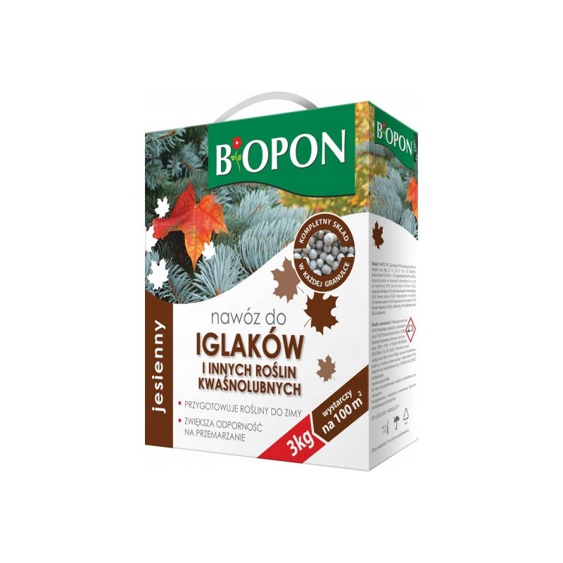 Nawóz Jesienny do Iglaków i Innych Roślin Kwaśnolubnych 3kg BIOPON