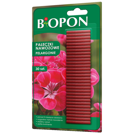 Pałeczki Nawozowe do Pelargonii 30 szt. BIOPON