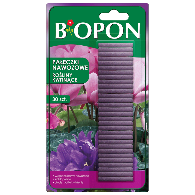 Pałeczki Nawozowe do Roślin Kwitnących 30 szt. BIOPON