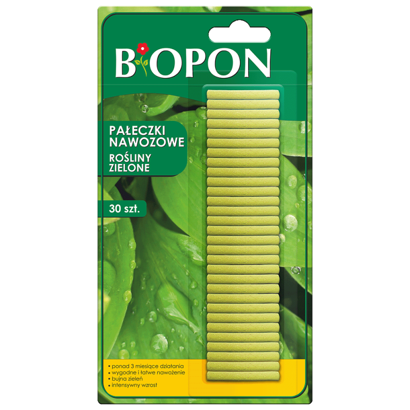 Pałeczki Nawozowe do Roślin Zielonych 30 szt. BIOPON
