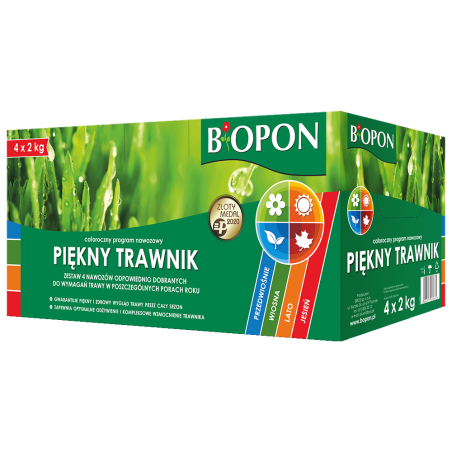 Piękny Trawnik Całoroczny Program Nawozowy 4x2kg BIOPON