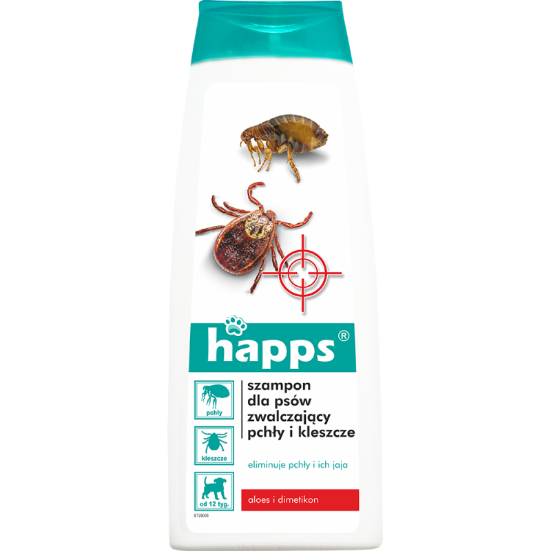 Szampon dla Psów na Pchły i Kleszcze 250ml HAPPS