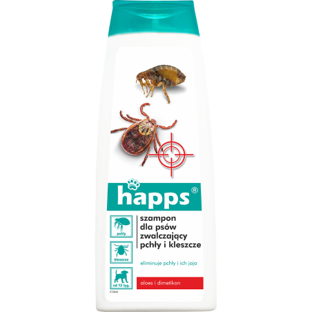 Szampon dla Psów na Pchły i Kleszcze 250ml HAPPS