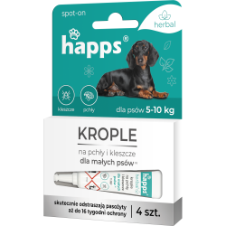 Herbal - Krople na Pchły i Kleszcze dla Małych Psów HAPPS