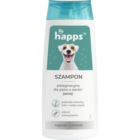 Szampon Pielęgnacyjny dla Psów Sierść Jasna 200ml HAPPS
