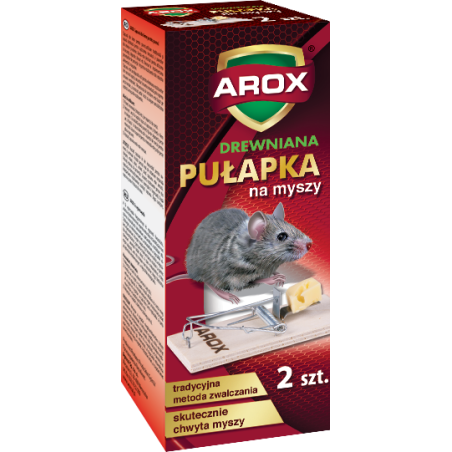 Drewniana Pułapka na Myszy 2 szt. Arox
