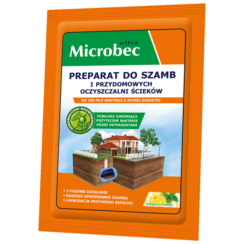 Preparat do Szamb 25g Microbec - zapach cytryny