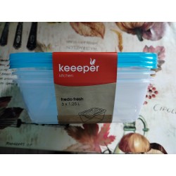 Pojemnik na Żywność Keeeper Fredo Fresh 3x1,25L