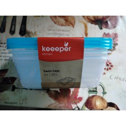 Pojemnik na żywność 3x1,25l Fredo Fresh Keeeper