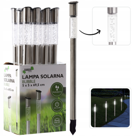 Lampa Solarna Bubble 5x5x69,5cm SOL6747 Garden Line