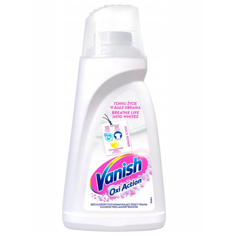 Odplamiacz do Białych Tkanin w Płynie 1L Vanish Oxi Action