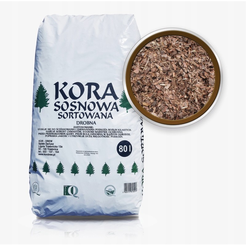 Kora sosnowa Drobna 10-20mm 80L