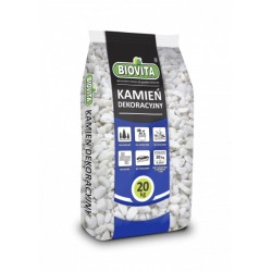 Kamień Otoczak EXTRA WHITE 10-30 mm BIOVITA 20kg