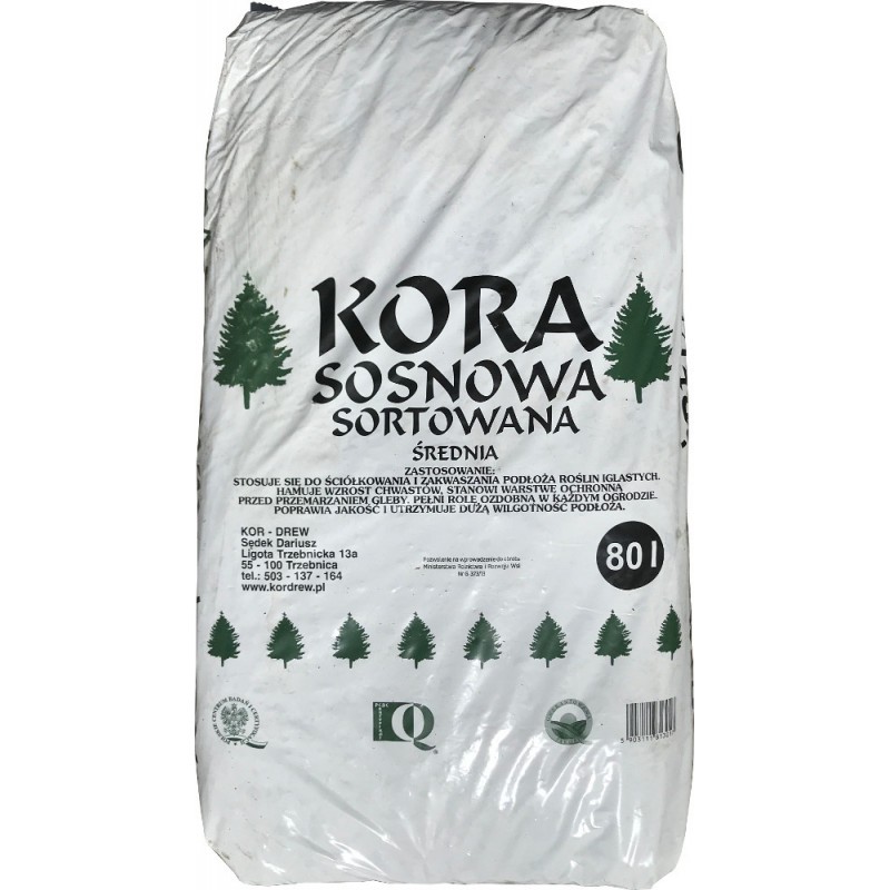Kora sosnowa średnia 20-50mm 80L