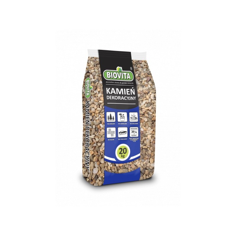 Kamień otoczak żwir miodowy 8-16mm 20kg Biovita