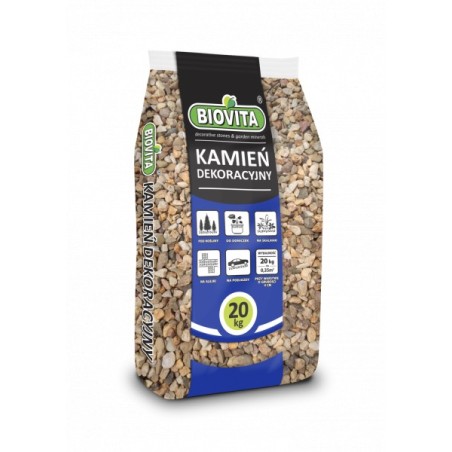 Kamień otoczak żwir miodowy 8-16mm 20kg Biovita