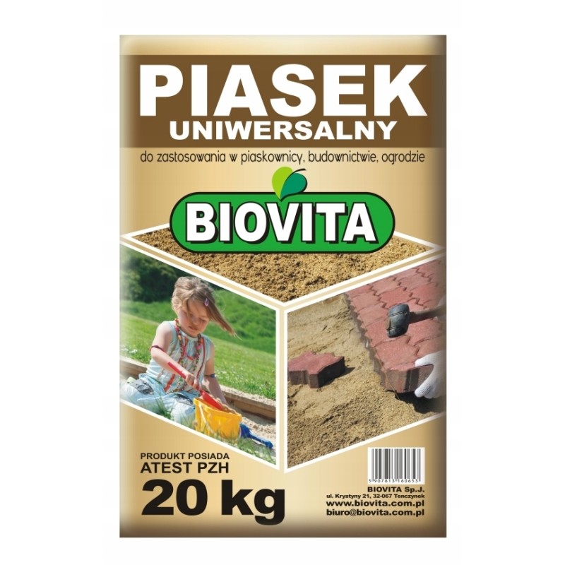 Piasek Uniwersalny 20kg Biovita