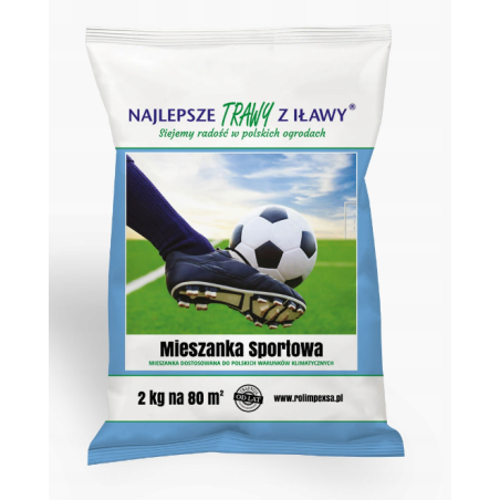 Mieszanka Traw Sportowa 2kg 80m² "Trawy z Iławy"