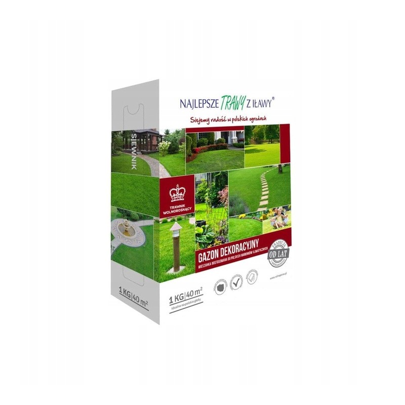 Mieszanka Traw Gazonowa 40m² 1kg "Trawy z Iławy"