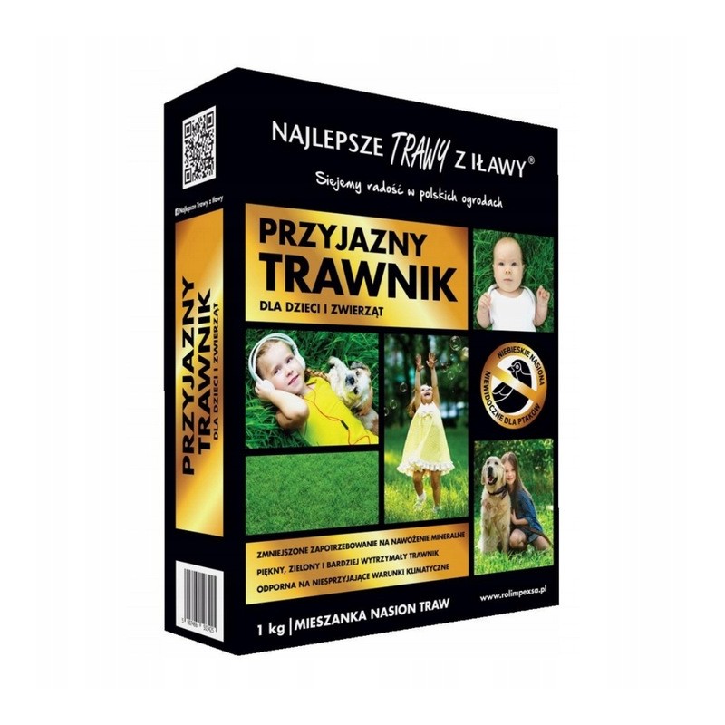Mieszanka Traw "Przyjazny Trawnik" 40m² 1kg "Trawy z Iławy"
