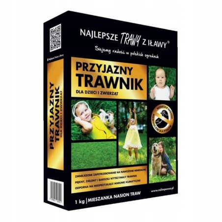 Mieszanka Traw "Przyjazny Trawnik" 40m² 1kg "Trawy z Iławy"
