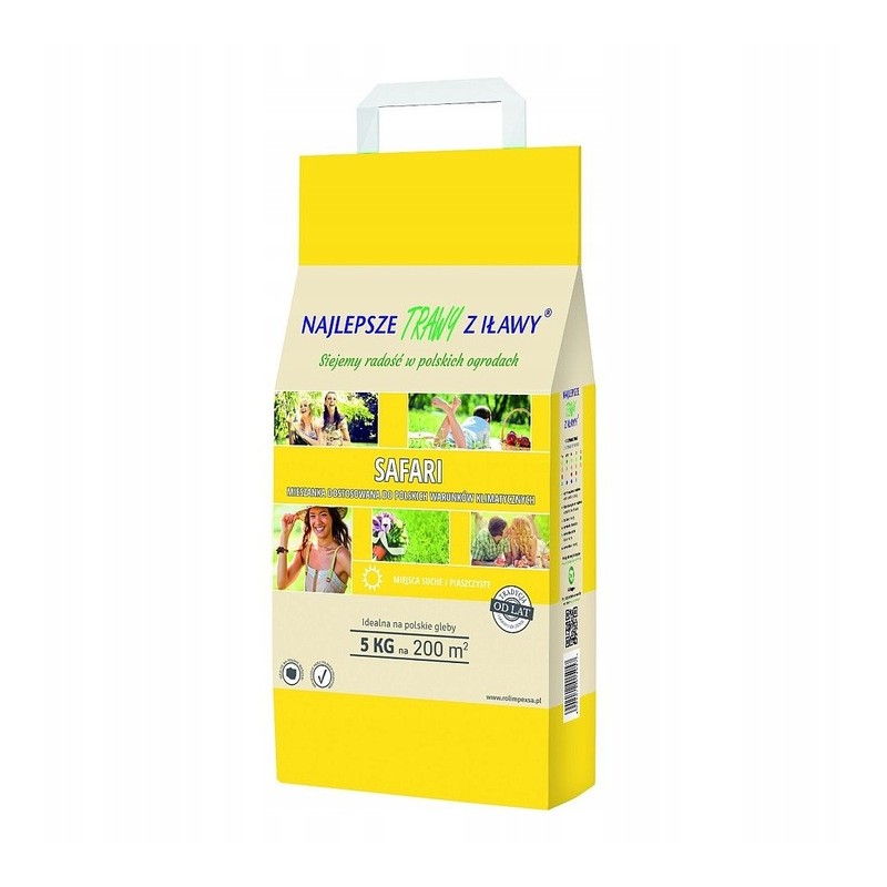 Mieszanka Traw Safari 200m² 5kg "Trawy z Iławy"