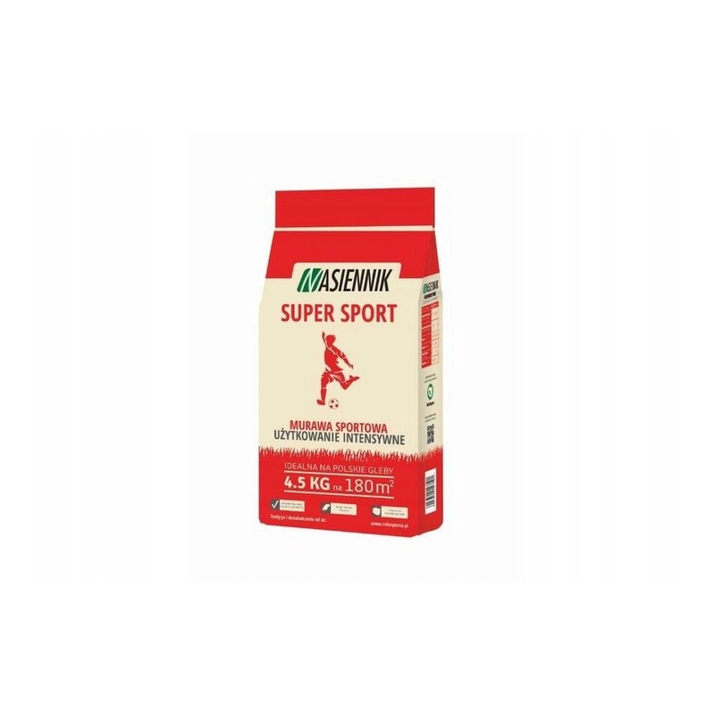 Mieszanka Traw Super Sport 180m² 4,5kg Nasiennik