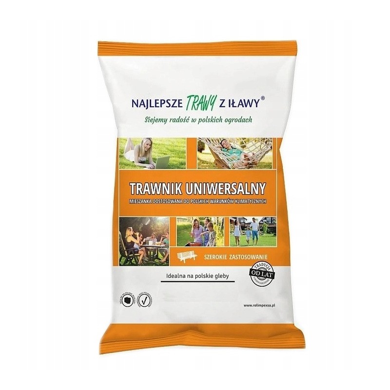 Mieszanka Traw "Trawnik Uniwersalny" 8m² 200g "Trawy z Iławy"