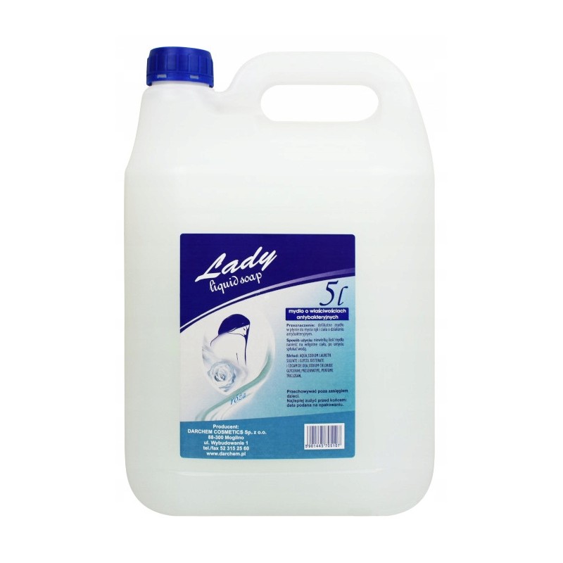 Mydło W Płynie Antybakteryjne Biała Róża 5L Lady