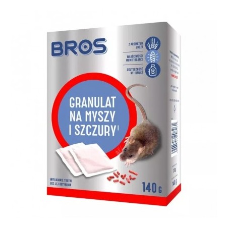 Granulat na myszy i szczury 140g BROS