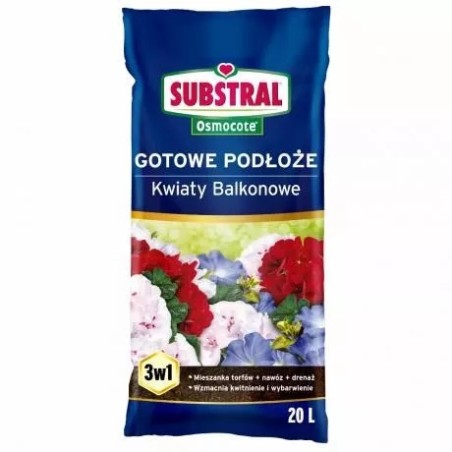 Ziemia do kwiatów balkonowych OSMOCOTE 20L SUBSTRAL
