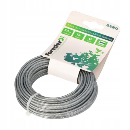 ŻYŁKA DO KOSZENIA Z LINKĄ STALOWĄ 2,4 mm 15 MB