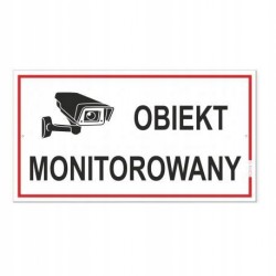 Tabliczka Obiekt Monitorowany 30,5 x 16,5 cm
