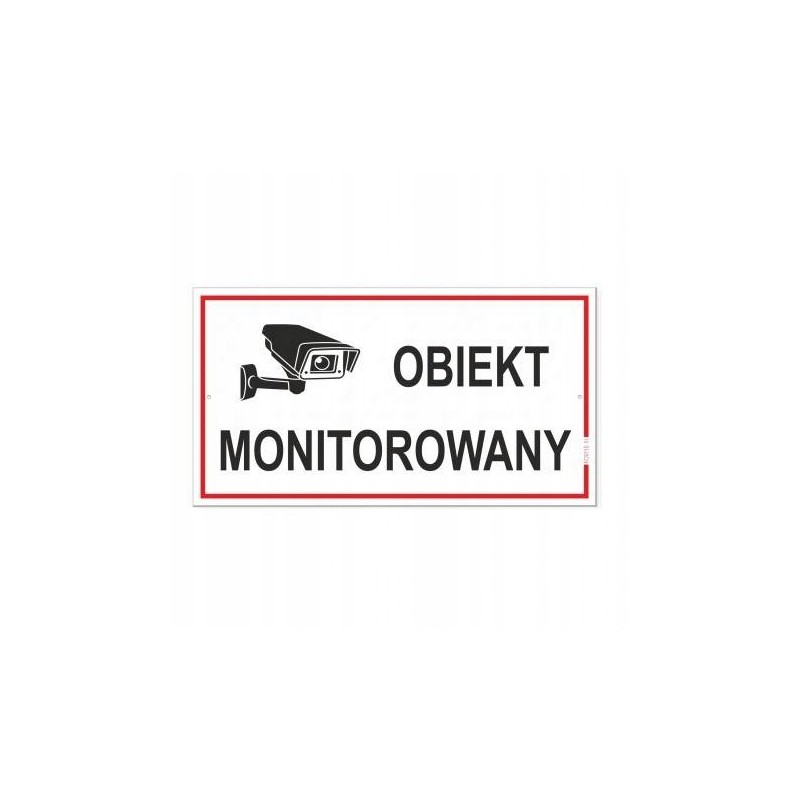 Tabliczka Obiekt Monitorowany 30,5 x 16,5 cm