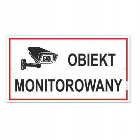Tabliczka Obiekt Monitorowany 30,5 x 16,5 cm