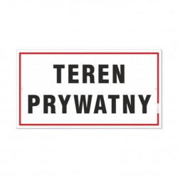 Tabliczka "Teren Prywatny" 30x16,5cm