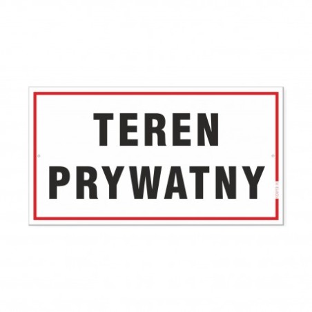 Tabliczka "Teren Prywatny" 30x16,5cm